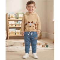 J16031: Boys Hoody With Lion Pocket & Jog pant Outfit (2-4 Years)